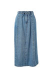 Panelled Maxi Skirt, WORN BLUE DENIM - alternate image 2