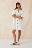 Boxy Shirt Dress, FRESH ECRU TWILL - alternate image 6