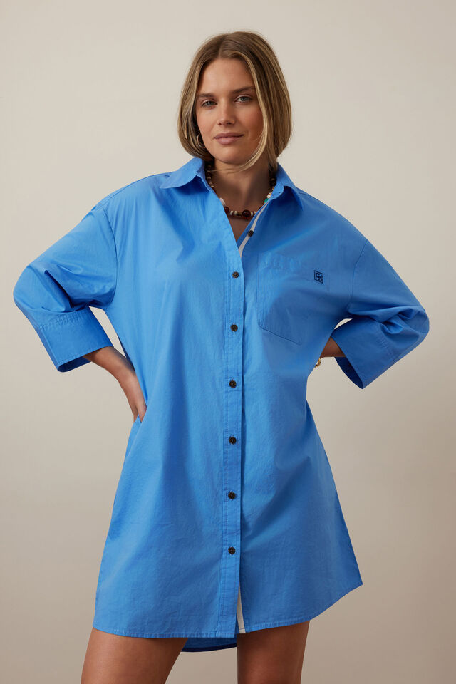 Anna Shirt Dress, AMALFI BLUE