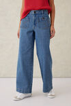 Wide Leg Stitch Pocket Jean, INDIGO - alternate image 4