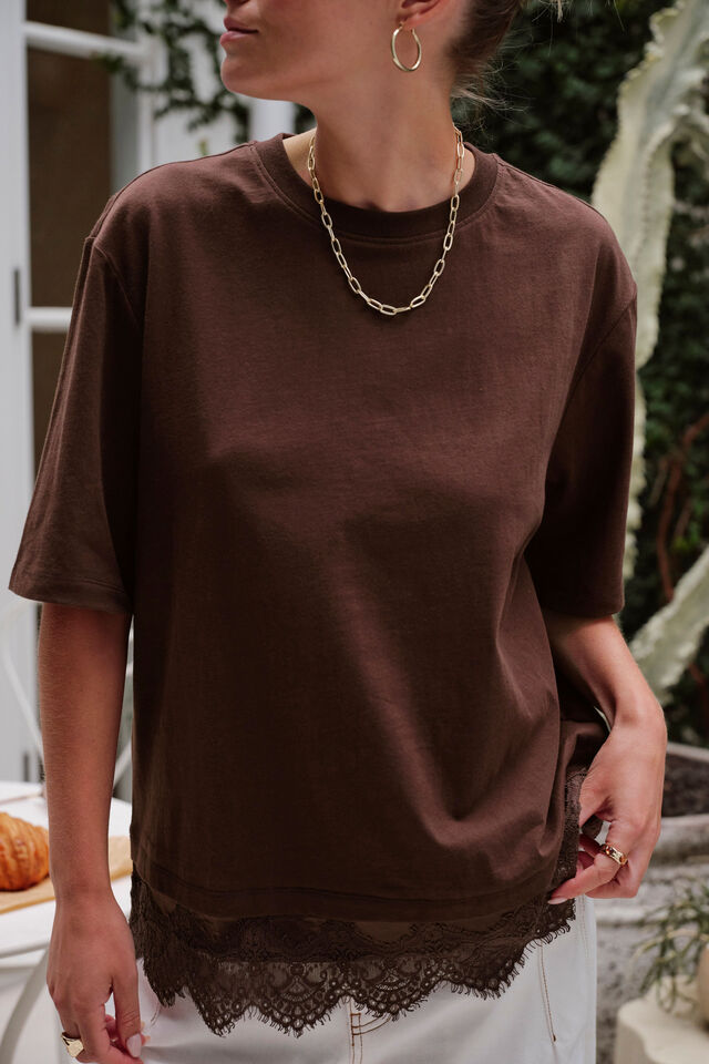 Lacey Tee, CHOCOLATE