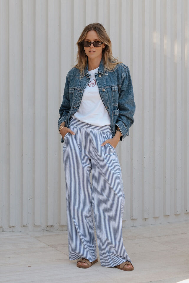 The Lounge Pant, CLASSIC BLUE WHITE STRIPE