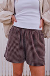 Mila Short, TEXTURED CHOCOLATE CHECK - example image 5