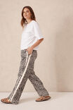 Relaxed Drawstring Pant, LEOPARD LINEN BLEND - alternate image 5