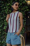 Chloe Stripe Knit Tank, BLUE WINE STRIPE - alternate image 5