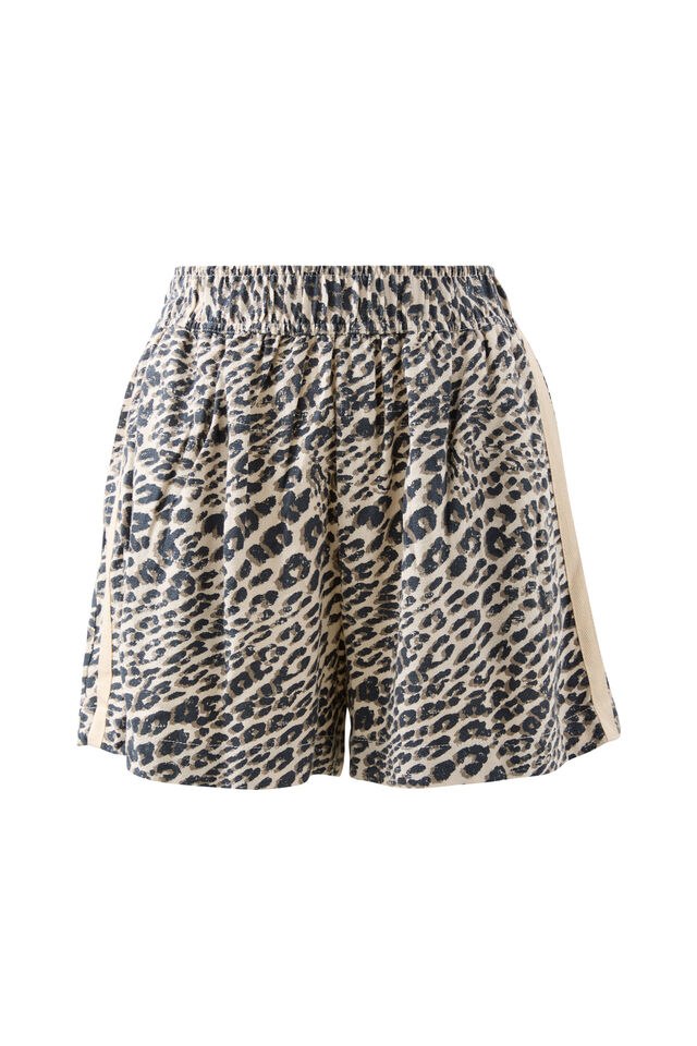 Mila Short, LEOPARD LINEN BLEND