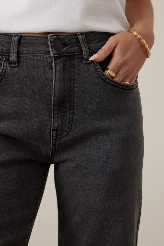 Sydney Straight Leg Jean, WASHED BLACK