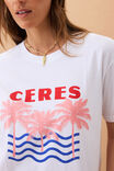 Stevie Slouchy Tee, WHITE/CERES RETRO PALMS - alternate image 6