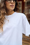 Phoebe Longline Premium Tee, WHITE - example image 4
