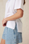 Slouchy Split Hem Tee, WHITE/CERES ROPE - alternate image 4