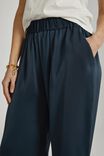 Satin Wide Leg Pant With Recycled Fibres, SMOKE BLUE - alternate image 4