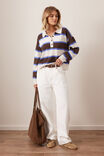 Jessa Rugby Knit, CHOCOLATE STRIPE - example image 4