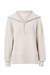 Isabella Half Zip Sweat, ALMOND - alternate image 2