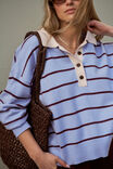 Jessa Rugby Knit, SKY BLUE STRIPE - alternate image 5