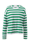 Slouchy Long Sleeve  Tee, KELLY GREEN STRIPE - alternate image 2