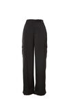 Satin Utility Pant, BLACK RECYCLED FIBRES - alternate image 2