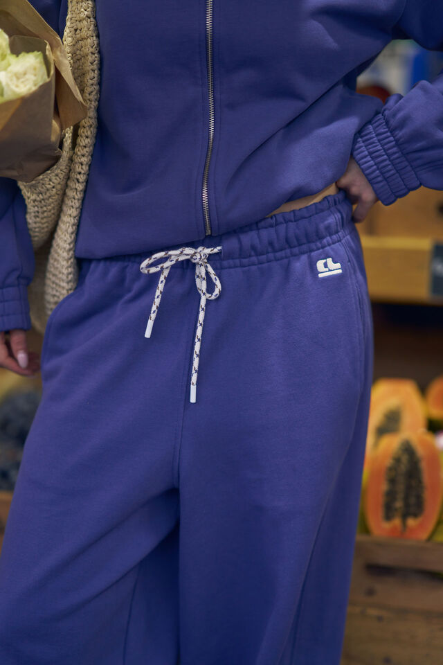 Jenna Tapered Trackpant, WASHED NAVY