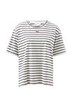 Stevie Slouchy Tee, VANILLA/PHANTOM FINE STRIPE MONOGRAM - alternate image 2