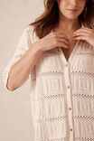 Square Knit Mini Dress, ECRU - alternate image 5