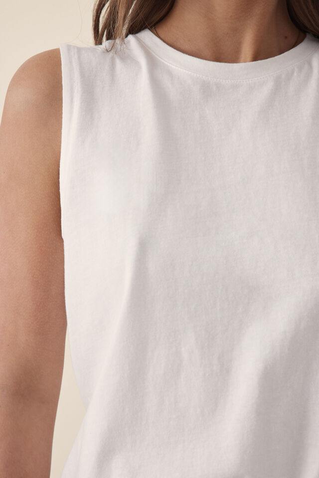 Sleeveless Tee, VANILLA