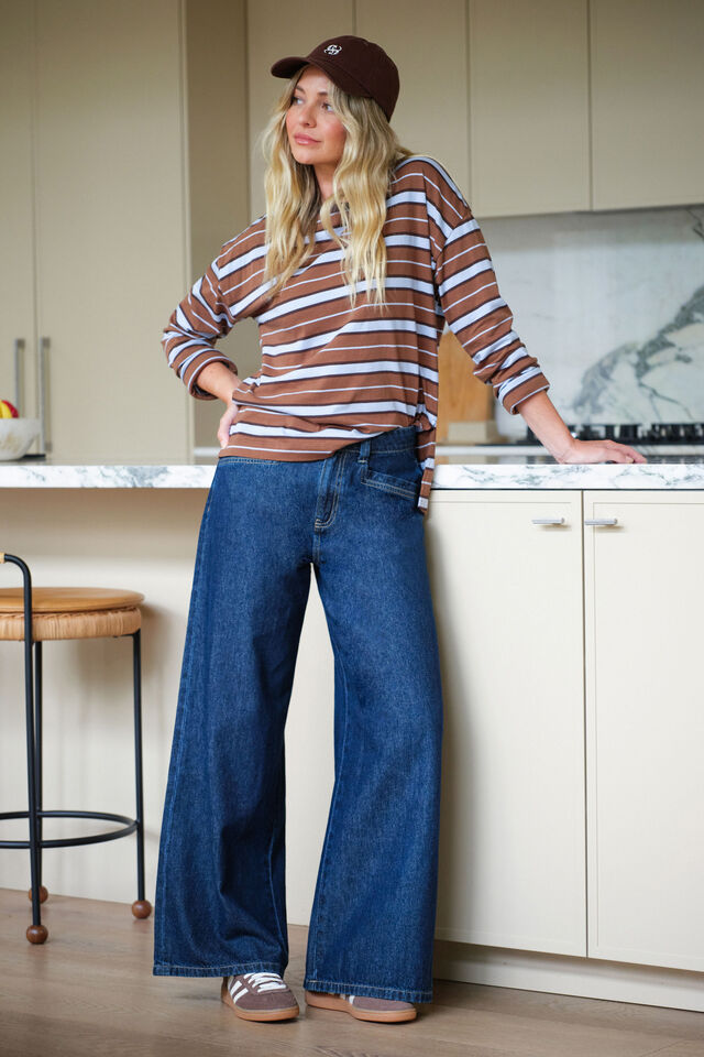 Drew Soft Wide Jean, MIDNIGHT