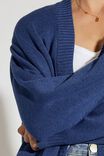 Soft Knit Oversized Cardigan In Recycled Blend, COBALT MARLE - alternate image 4