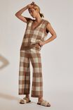 Soft Knit Checkered Vest In Recycled Blend, TAUPE OATMEAL CHECK - alternate image 4