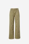 Wide Leg Pocket Jean In Rescue Cotton, FOG GREEN - alternate image 2