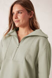 Isabella Half Zip Sweat, MATCHA - alternate image 4