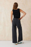 Wide Leg Jean In Organic Cotton, WASHED BLACK - alternate image 3