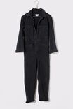 Utility Jumpsuit With Recycled Cotton, BLACK WASH - alternate image 5