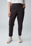 Pintuck Pant In Rescued Cotton Sateen Eh, BLACK
