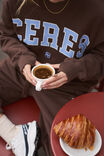 Isla Oversized Slouchy Crew, BRUNETTE BROWN BUFF SKY BLUE HERITAGE LOGO - example image 5