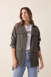 Utility Jacket With Organic Cotton, MILITARY GREEN - alternate image 4
