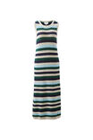 Textured Multi Stripe Knit Midi Dress, AQUA PINE NAVY STRIPE - alternate image 2