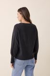 Soft Knit Classic V In Recycled Blend, CHARCOAL MARLE - alternate image 3