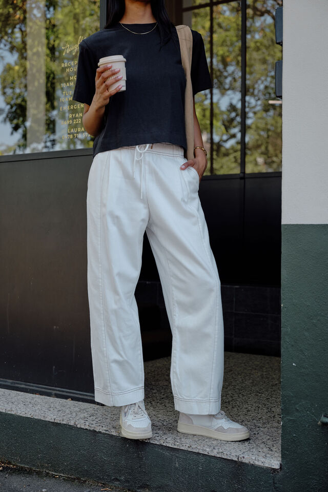 Jessie Barrel Pant, FRESH ECRU