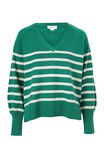 Soft Knit Classic V In Recycled Blend, LAWN GREEN OATMEAL STRIPE - alternate image 2