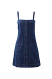 Strappy Button Mini Shift Dress, DARK INDIGO - alternate image 2