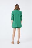 Relaxed Blazer In Cotton Linen Blend, FRESH GREEN - alternate image 3