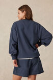 Isla Oversized Slouchy Crew, SMOKE BLUE HERITAGE LOGO - alternate image 4