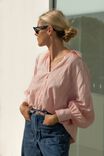 Textured Button Front Shirt In Organic Cotton, WASHED PINK - alternate image 1