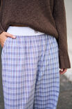 The Lounge Pant, BLUE CHOCOLATE CHECK - alternate image 5