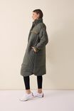 Recycled Long Puffer, MILITARY GREEN - alternate image 5