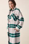 Longline Shacket In Wool Blend, FOREST GREEN CHECK - alternate image 5