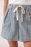 Relaxed Everyday Short, LAGOON BLUE STRIPE - alternate image 6