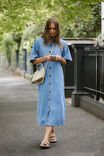 Ava Short Sleeve Midi Dress, VINTAGE BLUE - alternate image 1
