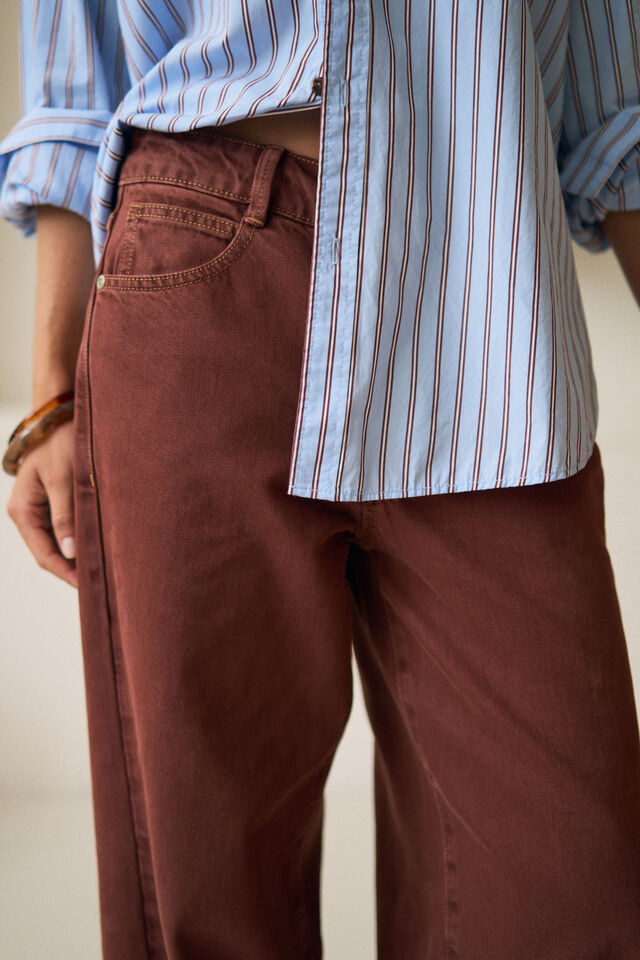 Maggie Tapered Barrel Jean, BURNT TOFFEE