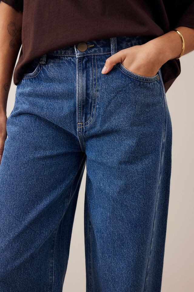 Leah Tapered Barrel Jean, FRESH INDIGO