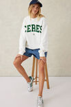 Isla Oversized Slouchy Crew, WARM WHITE LOGO - alternate image 6
